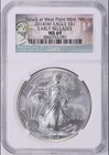 2014 W American SILVER Eagle $1 NGC MS69 Early Release-West Point Label #1360