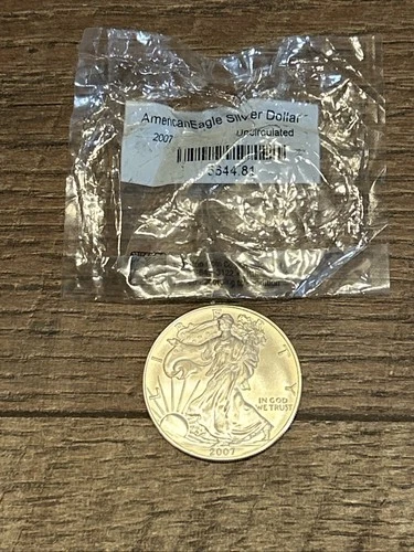 2007 $1 American Silver Eagle Dollars uncirculated in Littleton Packet