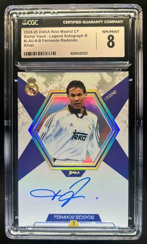 2024-25 DAKA Real Madrid Fernando Redondo Silver Stellar Vault Auto #14/14 CGC 8