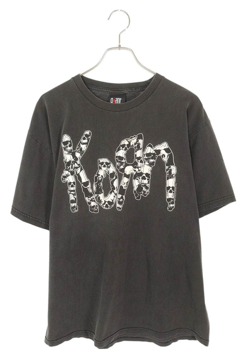 アメリカ KORN ヴィンテージTシャツ XL Vintage Size Xl 00S Korn Corn Skull Logo Print T-Shirt Black