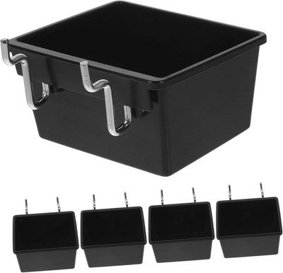 Schwarze Aufbewahrungsboxen für Werkzeuge und Kleinteile, robust, platzsparend