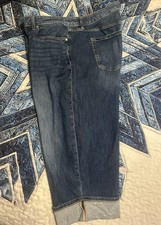 Lane Bryant Mid-Rise Boyfriend Capri Jeans Cuffed Pants Stretch Women's size 20
