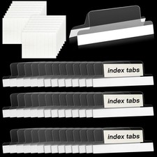 2 Inch Insertable Self-Adhesive Tabs with Printable 2 inch, Clear, White