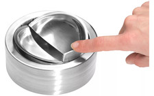 Campeggio Caravan Acciaio Inox Posacenere Antivento 11,5cm Inossidabile