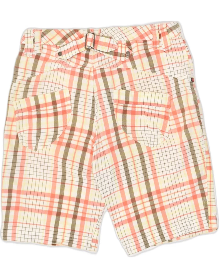 Женские шорты-чино O'NEILL W27 бежевые клетчатые хлопок VW05 - Изображение 2 из 4