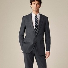 J.Crew Ludlow Slim Fit Italian Cotton Suit Jacket Grey 38R NWOT Small Snag 398