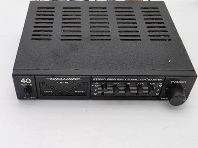 Vintage Realistic 12-1865 Stereo Frequency Equalizer Booster Untested