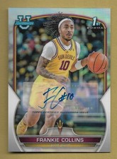 FRANKIE COLLINS 2023 TOPPS BOWMAN U 1ST SILVER SP AUTOGRAPH AUTO CARD # /499 NBA