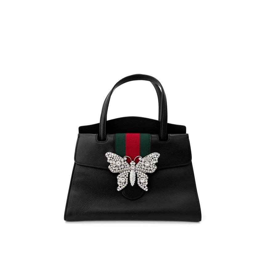 【美品】GUCCI グッチ butterfly バタフライ Tシャツ 刺繍 黒 1426012984.jpg?1639471464