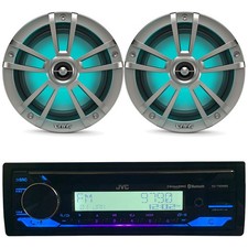 JVC AUX USB Bluetooth Marine CD Radio, 2x Infinity 6.5" MultiColor LED Speakers
