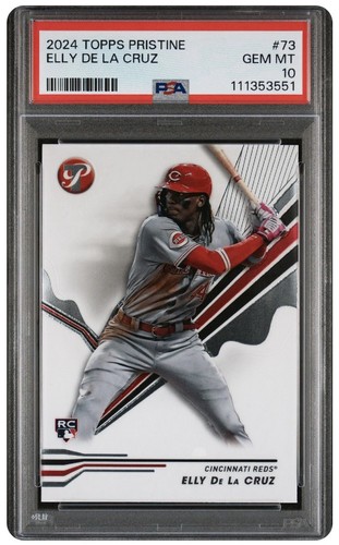 2024 TOPPS PRISTINE ELLY DE LA CRUZ ROOKIE #73 PSA 10 GEM MINT REDS RC