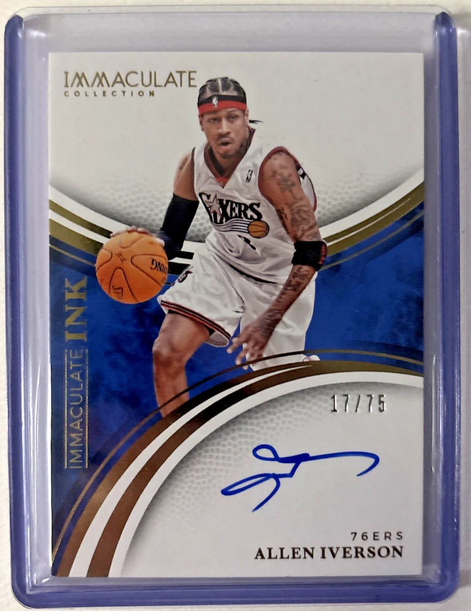 Panini Allen Iverson Basketball Autographed Sports Trading Cards