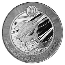 Silver Coin 1 oz Cayman Islands - Cayman Sea Life - Marlin 2025 Silver Coin 999 40.83 per troy oz