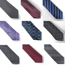 Alfani Men's Slim Necktie 2.75" Modern Width Tie – Assorted Colors & Patterns