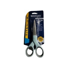 WESTCOTT 5 in. MEDIUM SCISSORS - LIGHT BLUE/GRAY HANDLE Micro Tip