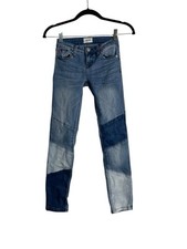 Hudson Girl's Patchwork Blue Skinny Jeans Denim Pants 8