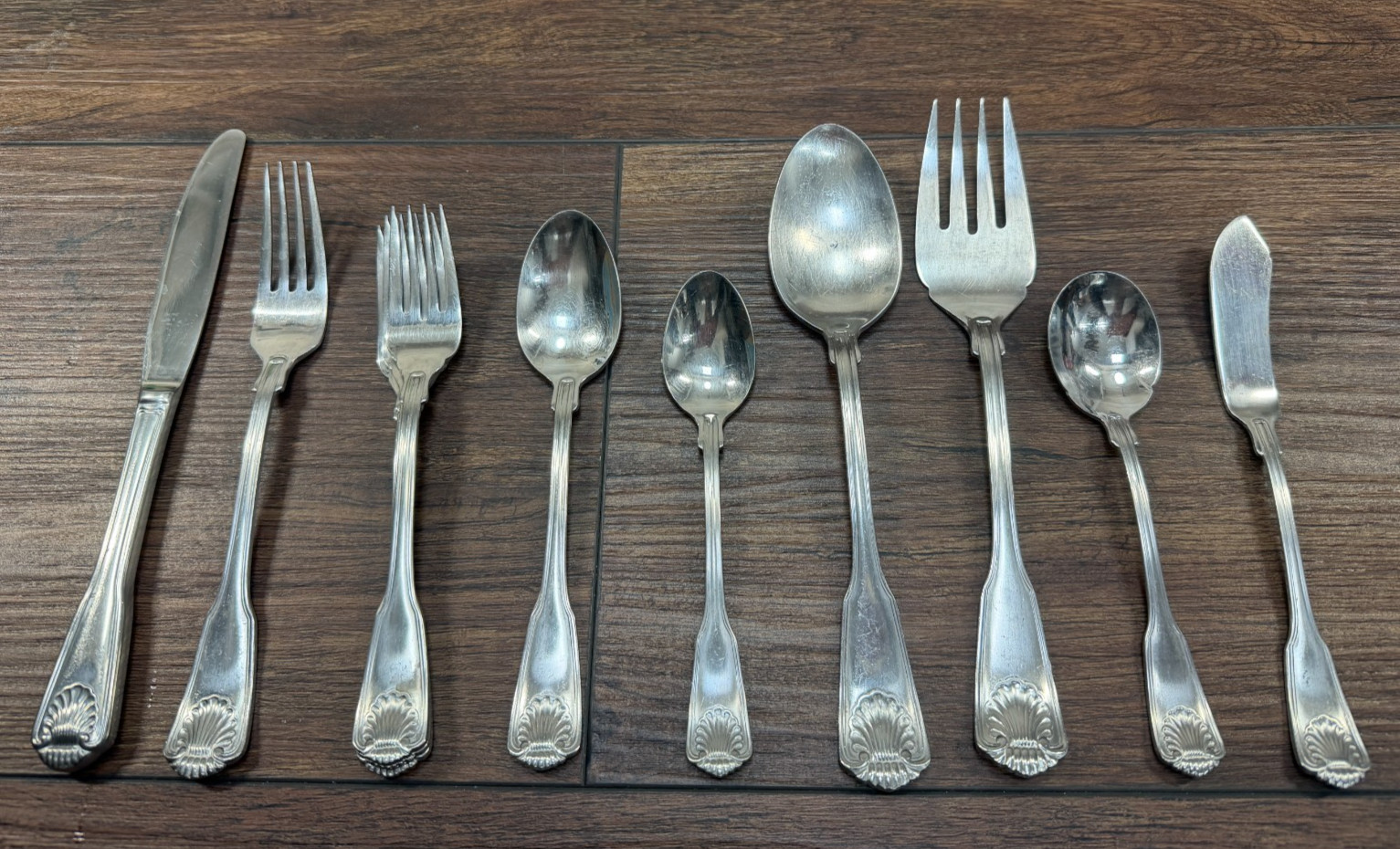 Towle * LONDON SHELL Satin Stainless Flatware Germany KOREA 