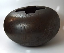 enormous DAVID SHANER studio pottery pillow vase