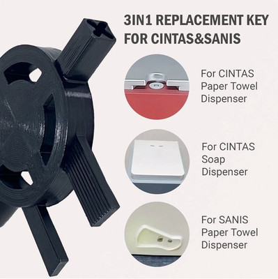 Replacement Cintas Sanis | Paper Towel | Soap | Toilet Paper Dispenser Key Tools