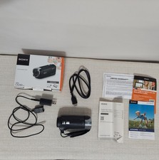 Sony Handycam HDR-CX240 HD Camcorder Black 9.2MP LCD Flip Screen Battery TESTED