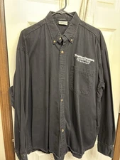 Disney Mens XL Button up Shirt Pirates Of The Caribbean on The Seven Seas Lagoon