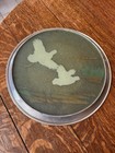 Vintage Kirk Stieff Pewter Serving Tray Quail Hunting Wildlife Barware Cabin — photo 4