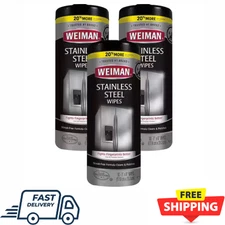 Weiman 12 oz. 3-Pack Stainless Steel Cleaner Wipes