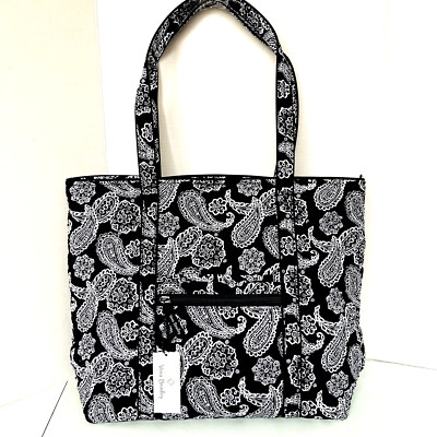 Vera Bradley Bandana Black White LARGE Tote Carry On Travel Bag