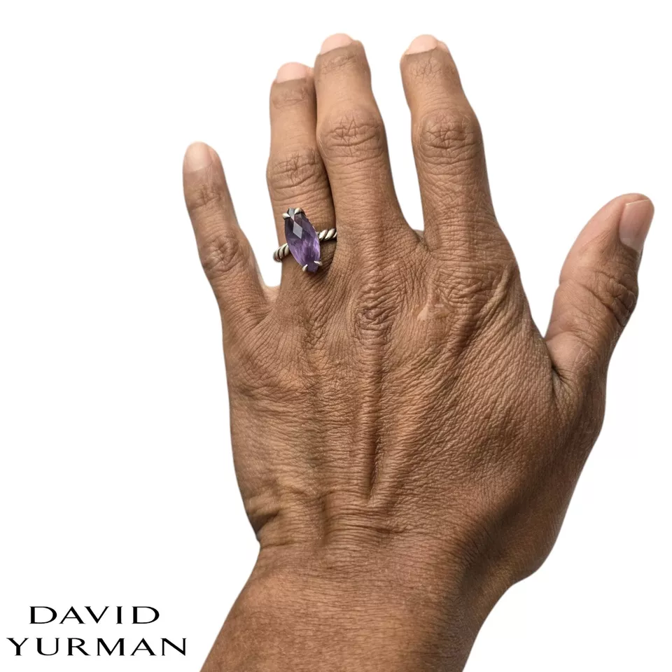 DAVID YURMAN Color Clásico Anillo Marquesa Amatista Talla 7 Foto 4 de 4