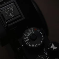 Butterfly Metal Hot Shoe Cover Shutter Button For Leica Sony Canon Nikon Fuji