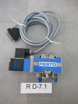 FESTO MVH-5-M1/8 B  Magnetventil 24VDC 2..10 bar 5/2  Festo 19779 + MSV-3 Magnet