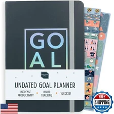 Boxclever Press Goal Planner. 12 Month Undated Planner to Boost Productivity 
