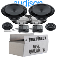 Audison Lautsprecher FüR Opel Omega B 16Cm Boxen System Front TüR KFZ Einbauset