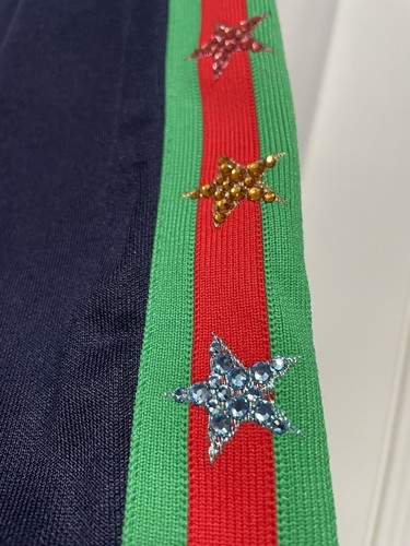 Gucci Navy Stars Sequin Pants Size 10 - Picture 6 of 8