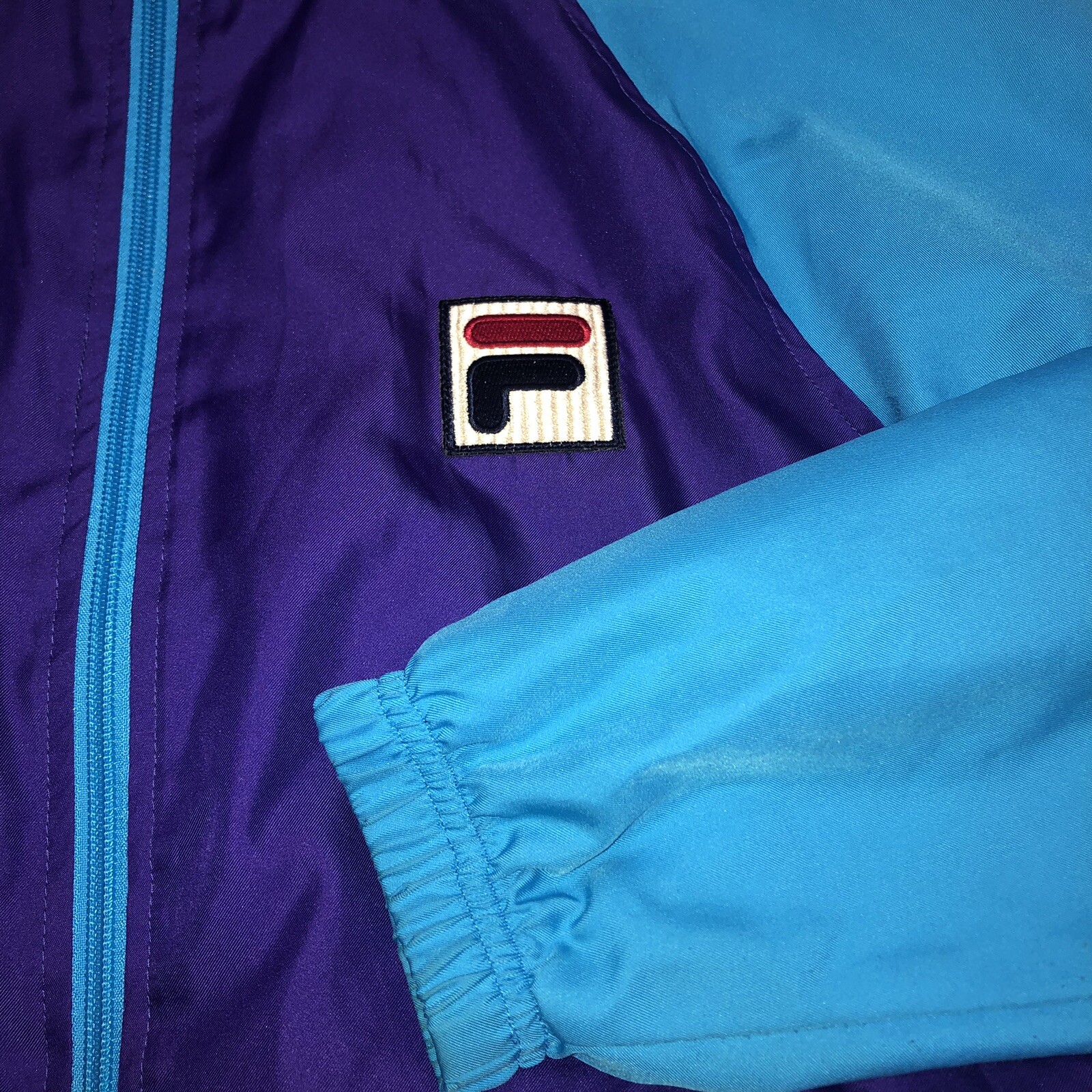 FILA Sony Ericsson Open Tenis Purple Hooded Adjustable Windbreaker Jacket Small