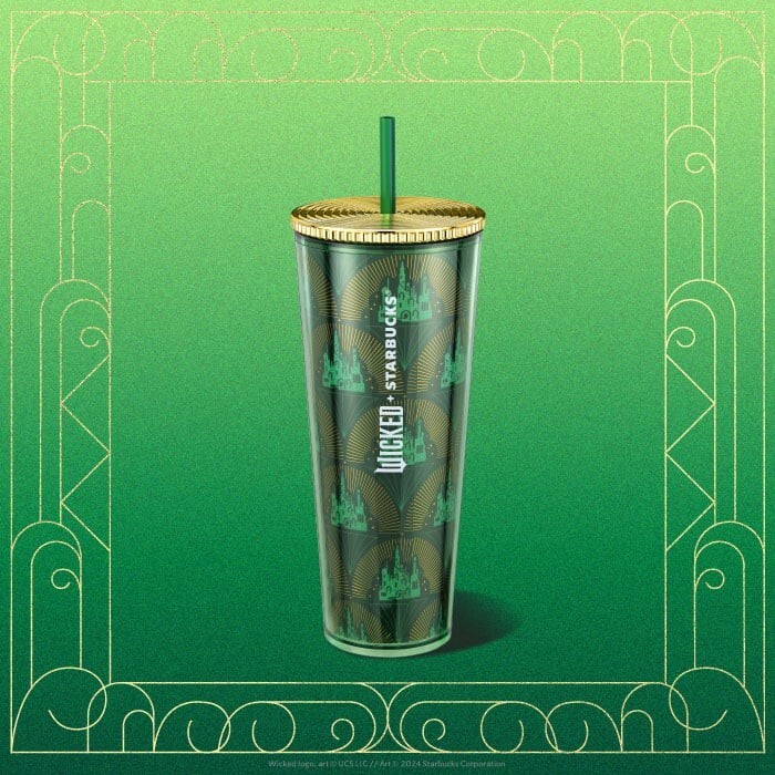 Wicked + Starbucks Metallic Green Cold Cup (24 oz.) NWT | eBay