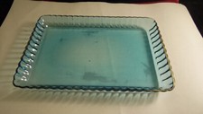 Baccarat Blue Crystal Rectangular Tray