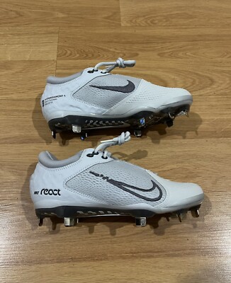 Nike Hyperdiamond 4 React Women s Size 10 Gray Metal Softball Cleats CZ5917-004