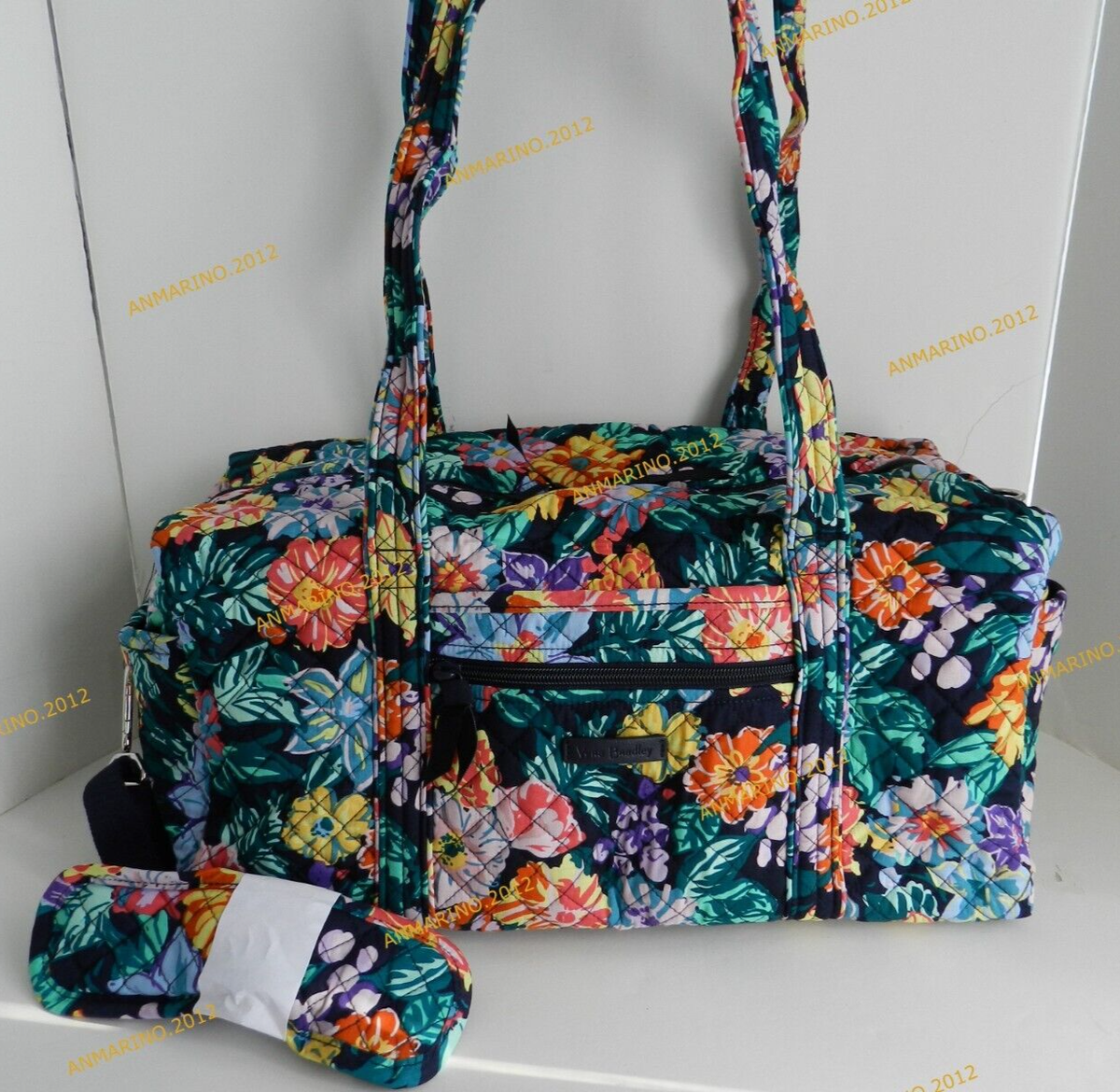 Vera Bradley Small Travel Duffel Travel Bag in Happy Blooms  display picture 1