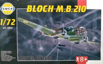 Bloch MB 210 bomber in France, Rumania (1/72 model kit, Smer 0852)