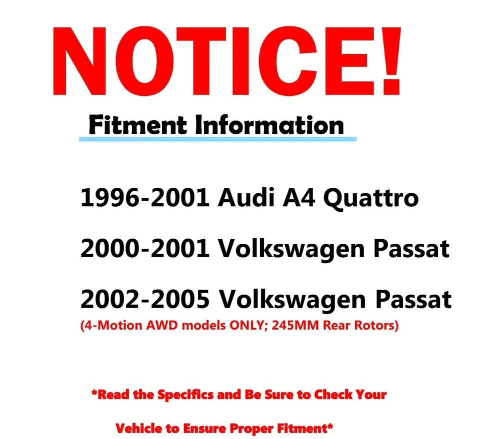 Rotores de freno traseros perforados y ranurados de 9,65" para Audi A4 Quattro Volkswagen Passat Foto 4 de 4