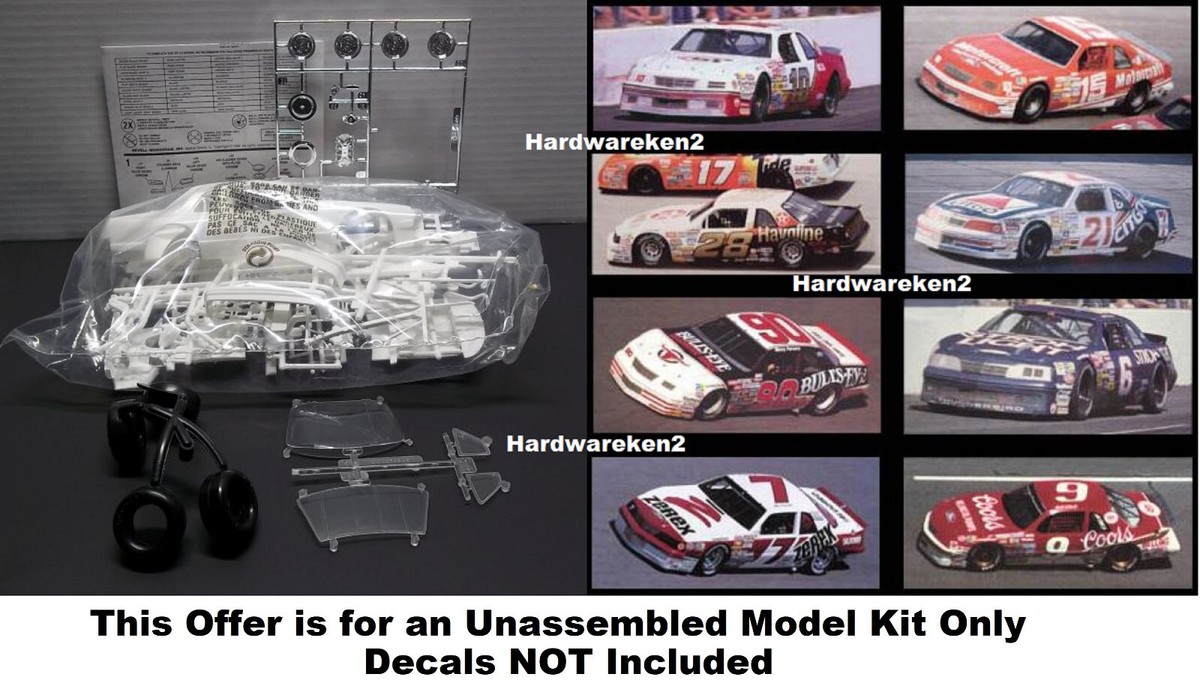 DONOR NASCAR 1987-1988 FORD THUNDERBIRD STOCK CAR KIT - WHITE - 1