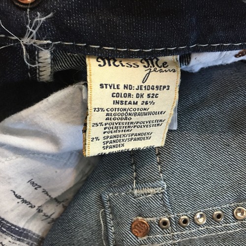 Miss Me 27 Jeans Slim Straight dark wash Excellent Classic Preppy EUC - Picture 5 of 5