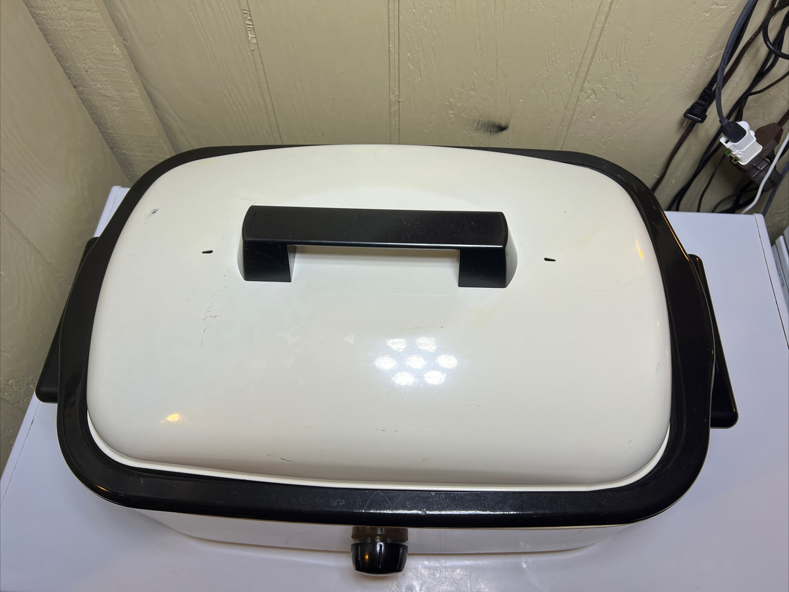 RIVAL Turkey Roaster Oven Warmer 18Quart White RO180 1450 Watt WORKS