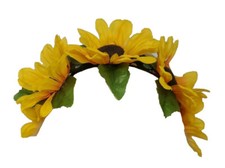 Ukrainian Sunflower Flower Headband, Vinok