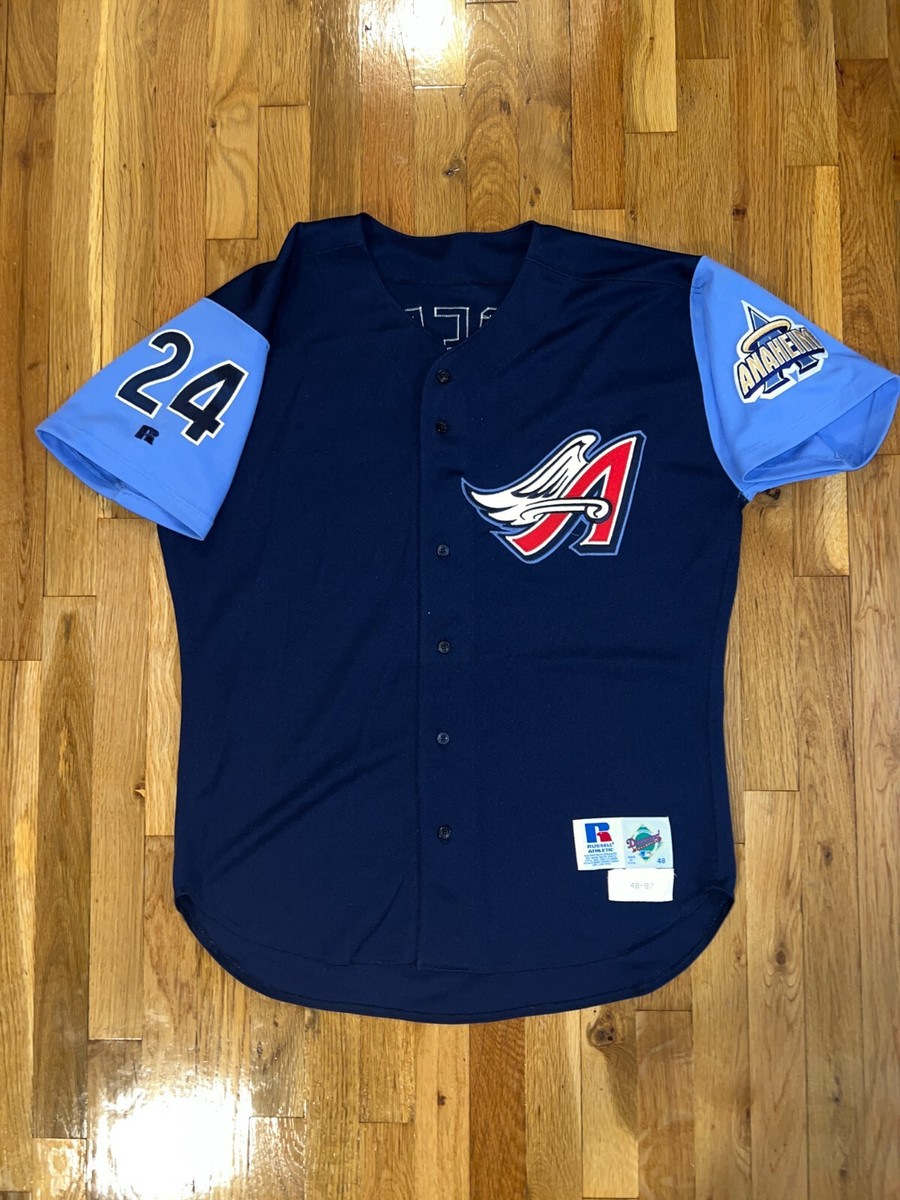 RICKEY HENDERSON AUTHENTIC Russell Athletic ANAHEIM ANGELS 1997