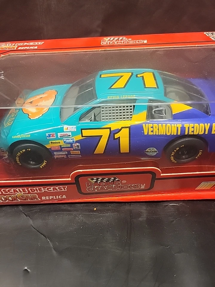 1995 Racing Champions Vermont Teddy Bear #71 Kevin Lepage 1:24th coche de carreras Foto 2 de 4