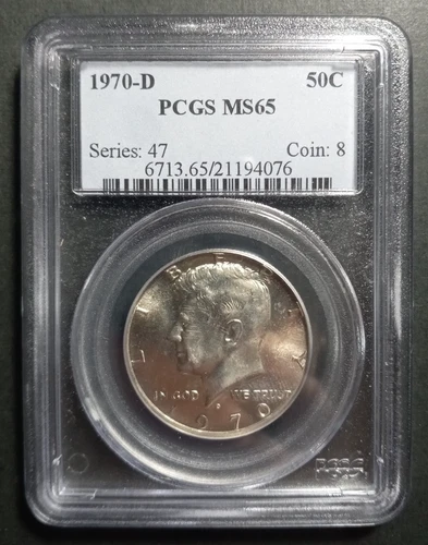 1970 D - PCGS MS65 - Kennedy Half Dollar                 FREE Shipping!     (S1)