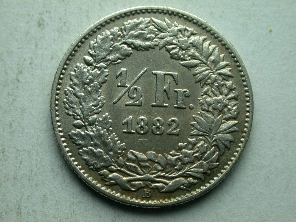 Switzerland 1882-B 1/2 Franc Silver | eBay
