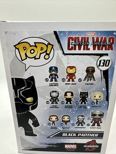Funko Pop Captain America Civil War Black Panther #130 Onyx, Walmart, Vaulted - Picture 4 of 7